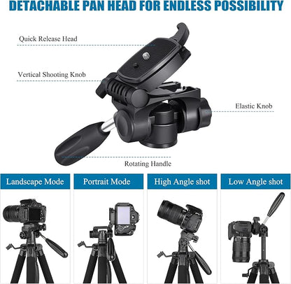 VICTIV 74” Camera Tripod, Tripod - Image 4