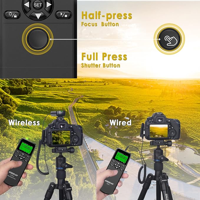 AODELAN Wireless Remote Control Shutter Release Timer intervalometer - Image 3