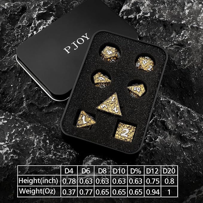 PJOY Metal D&D Dice Set for Dungeons and Dragons Dice - Image 6