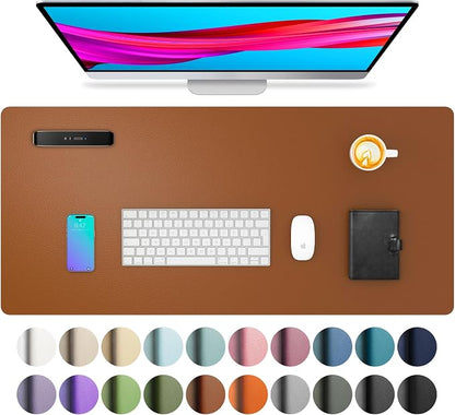 Aothia Leather Desk Pad Protector, Mouse Pad, Office Desk Mat, Non-Slip PU by Aothia