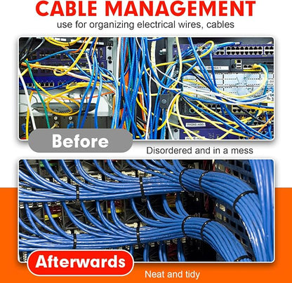 Zip Ties, RAZCC 1200pcs Black Cable Zip Ties 14 Inch, Heavy Duty Plastic Wire - Image 8