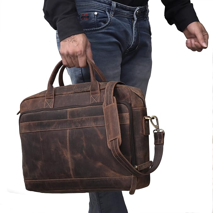 VC VINTAGE COUTURE Leather briefcase bag - Image 9
