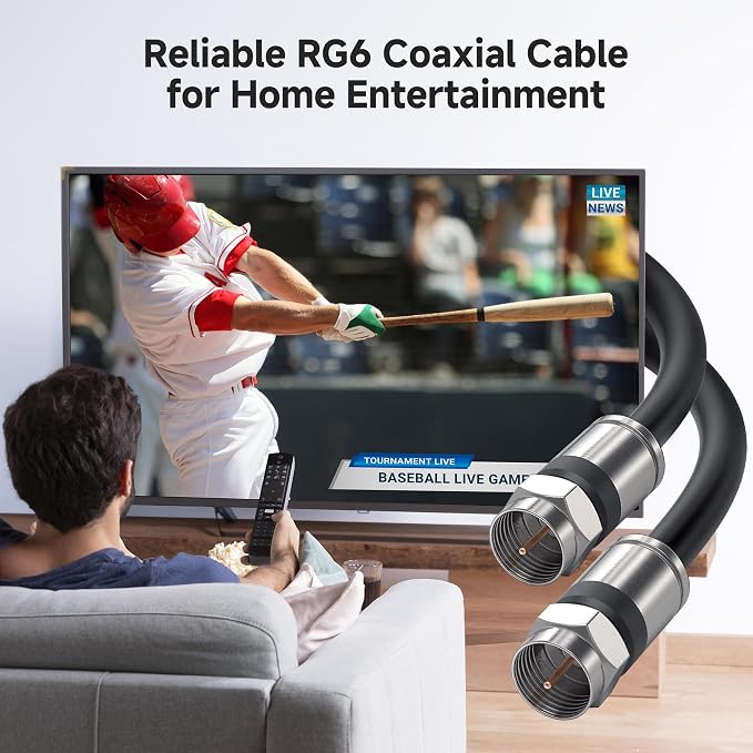 Cable Matters 3-Pack RG6 Coaxial Cable - 15ft - Image 2