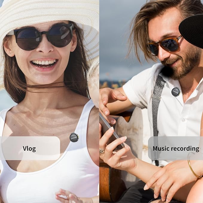 Wireless Lavalier Microphone for iPhone Android, Mini Clip-On Mic - Image 7