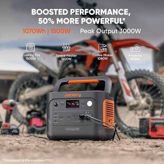 Jackery Explorer 1000 v2 Portable Power Station and 3-Port 102W Fast Charger - Image 2