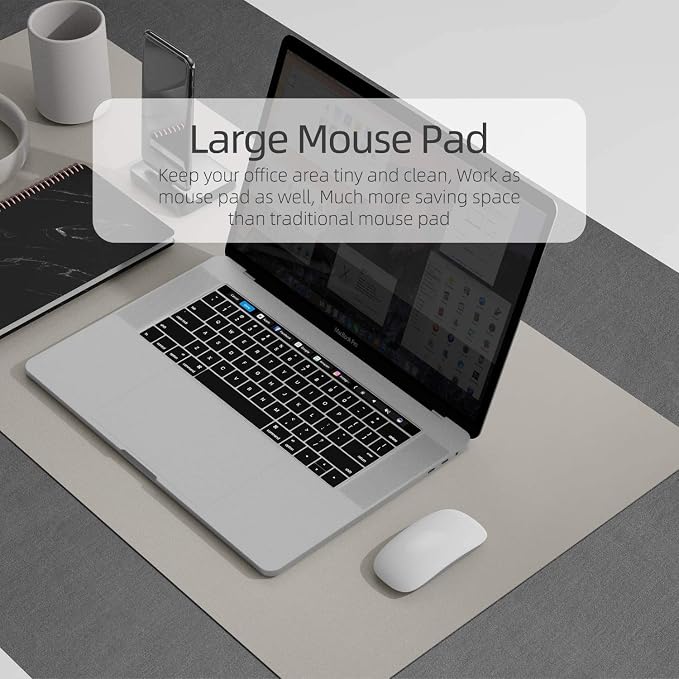 YSAGi Multifunctional Office Desk Pad, Ultra Thin Waterproof PU Leather Mouse - Image 6