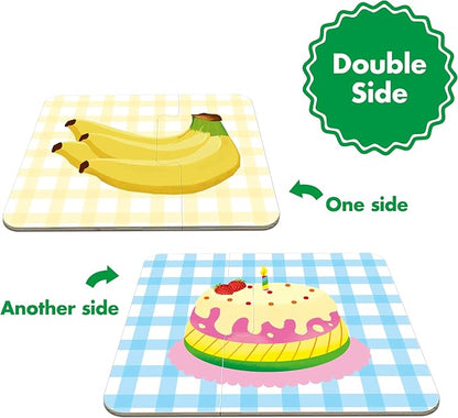 48 Food Matching Puzzles with Error-Correction Mechanism Pre-Primer in 2 Pieces - Image 2