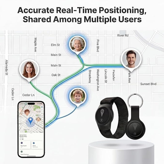 GPS Tracker for Kids, Real-Time GPS Tracking Device for Children w/Wearable - Image 2