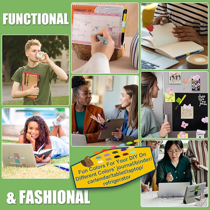 Pen Loop Holder for Notebook 16 Colors Self-Adhesive Stick On Pen Holder - Image 7
