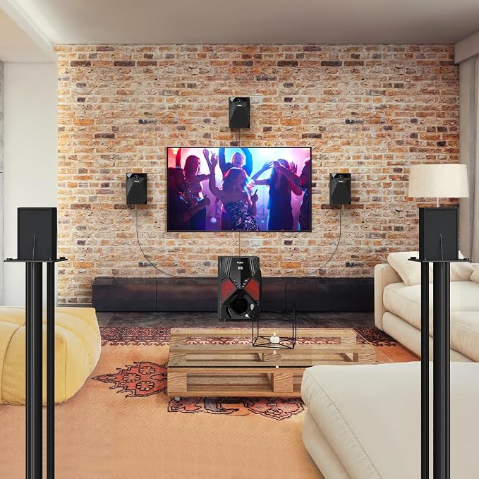 1000W Surround System 5 Wired Satellite Audio Speakers 8 inch Subwoofer 5.1/2.1 - Image 5
