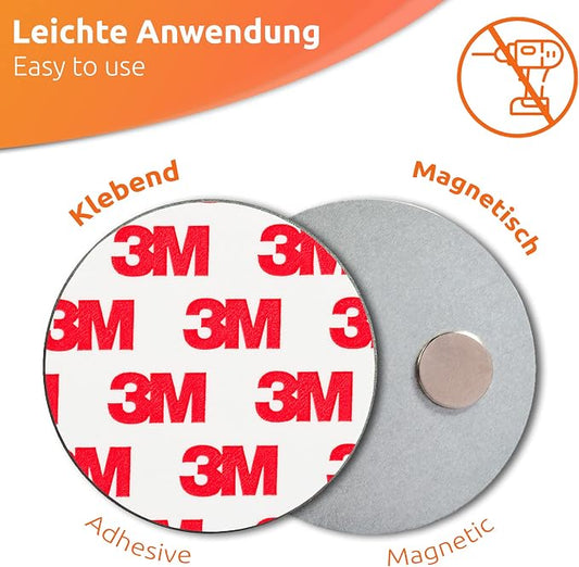ECENCE Magnetic Smoke Detector Installation Tool 5pcs Magnetic Adhesive Pads - Image 2
