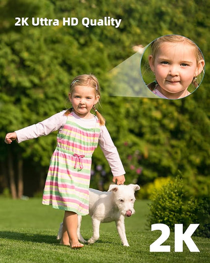 CKK 2K Security Cameras Outdoor 2Pack, 2.4G/5G Wireless Home Security Cameras - Image 2