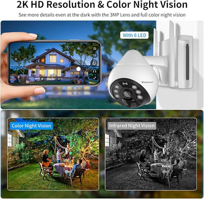 VSTARCAM 4G LTE Cellular Security Camera Wireless Outdoor, 3MP Solar Powered - Image 5