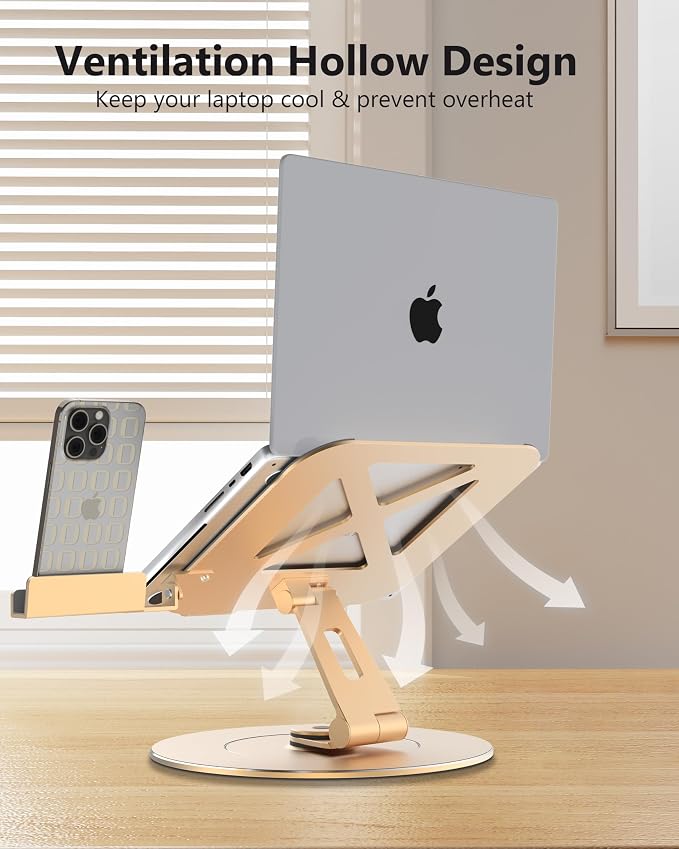 Ultra-Stable Aluminumy Swivel Laptop Stand - Image 3