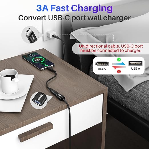 USB C to USB Female Cable 3FT, Type-C Male to USB A 3.1 Female OTG Cable - Image 5