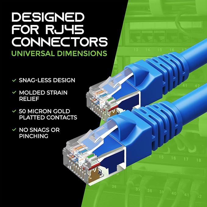 GearIT Cat 6 Ethernet Cable Cat6 Network Patch, Snagless Cord, Internet - Image 7