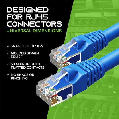 GearIT Cat 6 Ethernet Cable Cat6 Network Patch, Snagless Cord, Internet - Image 7