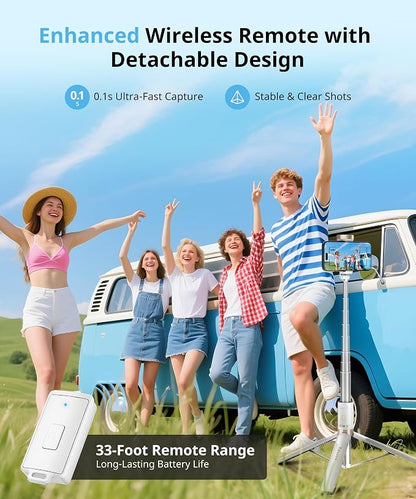 72'' Selfie Stick for iPhone, Tripod Wireless Remote for Selfies, Group - Image 3