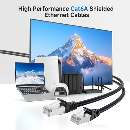 Cable Matters 10Gbps Snagless Shielded Cat 6A Ethernet Cable - 5ft - Image 2