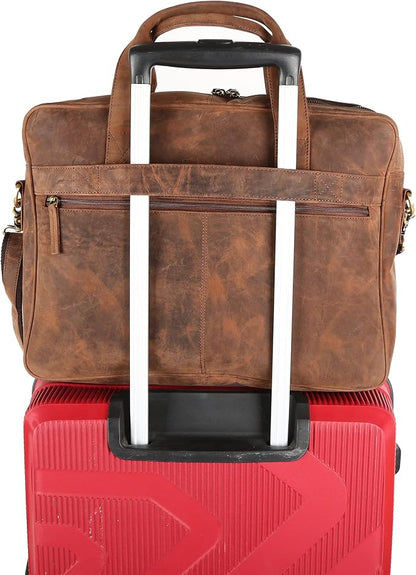 Leather briefcases Laptop Messenger Bags Best Office School College Satchel Bag - Image 6