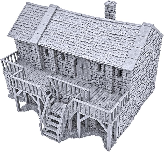 Black Rock Barracks by Printable Scenery, 3D Printed Tabletop RPG Scenery and - Image 3