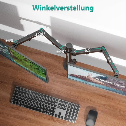 WALI Dual Monitor Stand for 13-27 inch Screens, Dual Monitor Mounts for 2 - Image 4