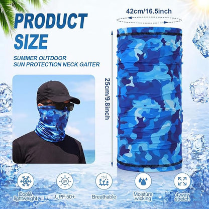 Geyoga 6 Pieces Summer UV Protection Cooling Neck Gaiter Face Clothing Neck - Image 2