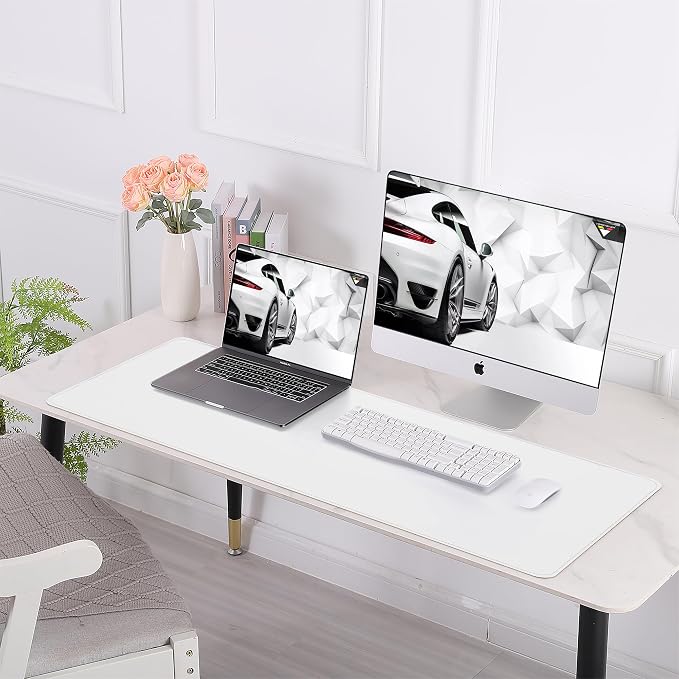Leather Desk pad Protector, Large Desk mat - Image 9