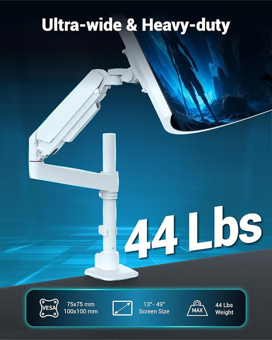 Heavy Duty Monitor Arm for 13-49 Inch Ultrawide Screens, Holds Up to 44lbs - Image 2