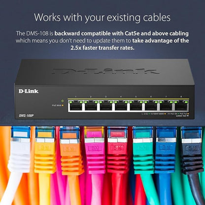 D-Link 8-Port 2.5Gb PoE Unmanaged Gaming Switch - Image 2