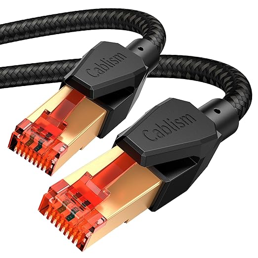 6FT-2Pack Cat 8 Ethernet Cable Short, Heavy Duty High Speed LAN Network Cable by Unknown
