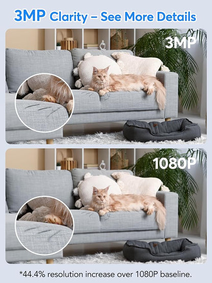 Indoor Security Camera 2K 3MP, Motion & Sound Detection, Real-Time Alerts - Image 3