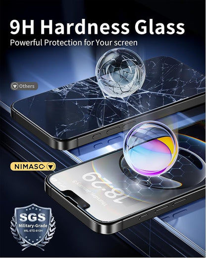NIMASO for iPhone 16e/13 Pro/13/14 Screen Protector, 2 Pack Matte Tempered - Image 6