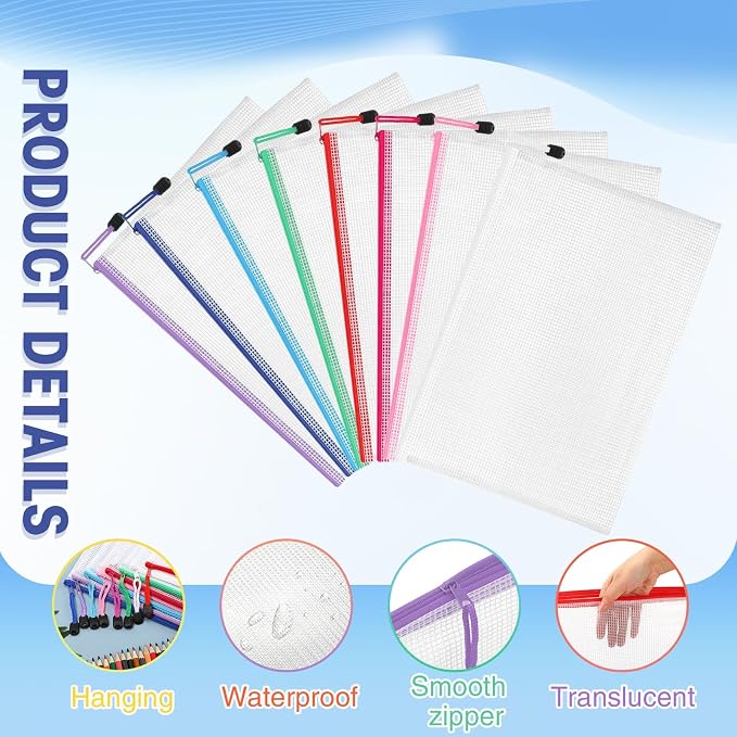 Jetec 32 Pcs Mesh Zipper Bags Toy Storage Bikini Organizer Bag Bolsas Para - Image 3