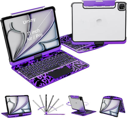 Keyboard Case for iPad 11 inch Pro 4/3/2/1st Gen & 11’’ iPad Air 2025 M3 by Uminy
