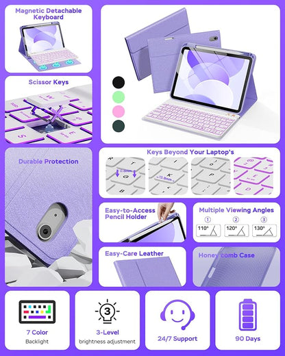 Folio Keyboard Case for iPad 10th Gen 10.9 inch and iPad 11th, Magnetic - Image 3
