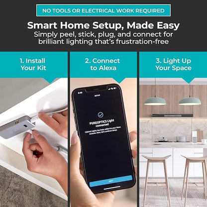 BLACK+DECKER Compatible with Alexa Smart LED Under Cabinet Lighting Kit - Image 4