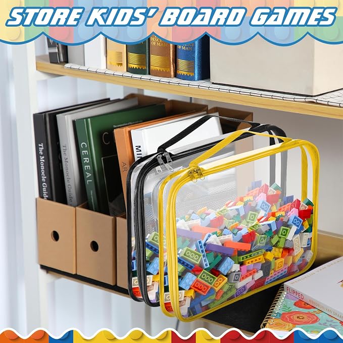 Sanwuta 6 Packs Toy Storage Bags, PVC Organizing Case Bags - Image 4
