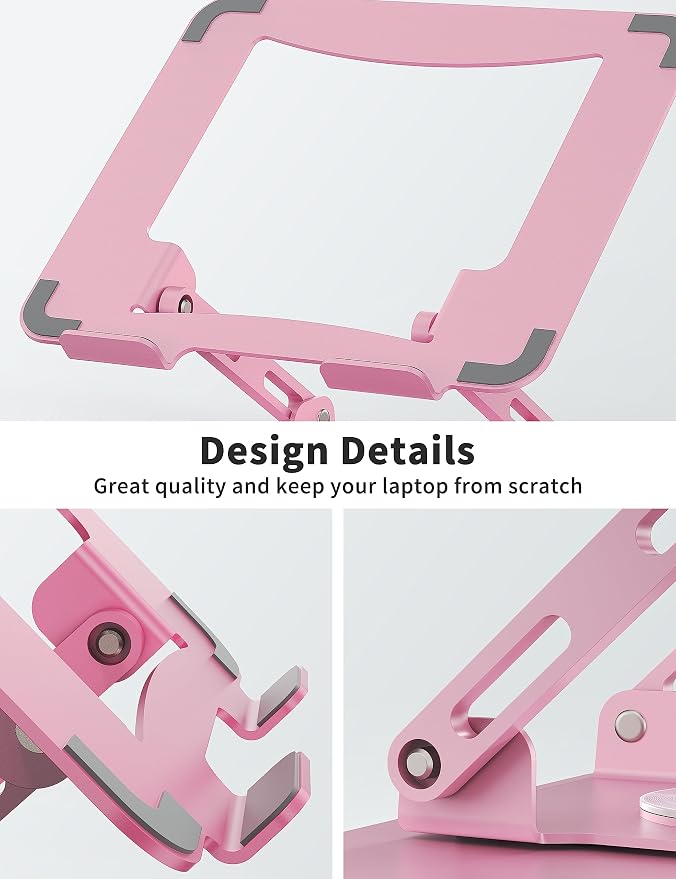 SOUNDANCE Laptop Stand with 360° Rotating Base, Ergonomic Computer Riser - Image 6