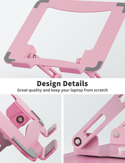 SOUNDANCE Laptop Stand with 360° Rotating Base, Ergonomic Computer Riser - Image 6