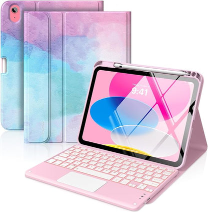 MoKo Touch Keyboard Case for iPad 11th Generation 11 inch 2025, iPad 10th by MoKo
