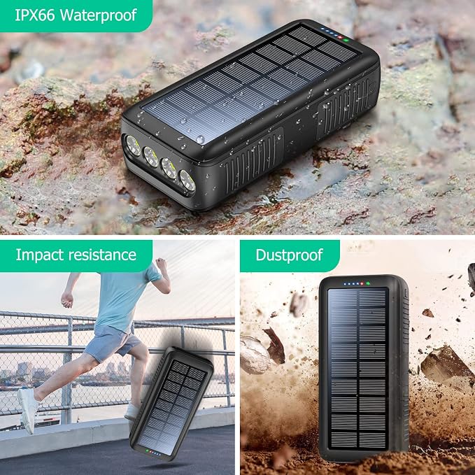 Solar Charger Power Bank 63200mAh, Portable Charger - Image 5