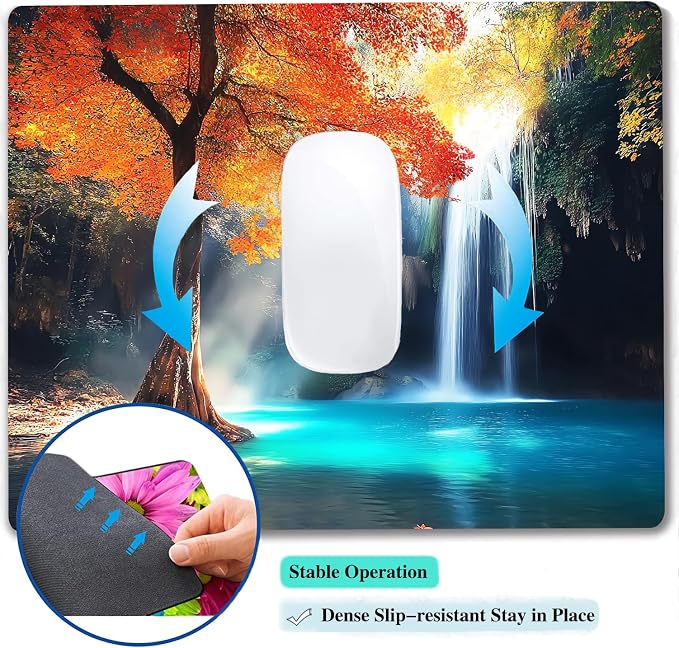 Aesthetic Natural Lake Forest Custom Mouse Pad - Image 5