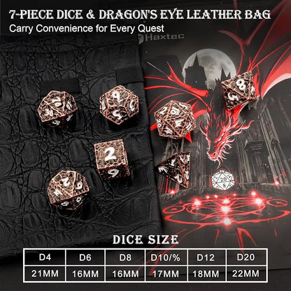 Haxtec Metal DND Dice Set Polyhedral D&D Dice Compatible - Image 8