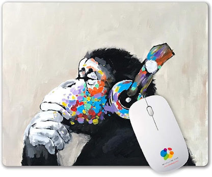 Mouse pad, Mouse pad with Design, Gorilla Oil Painting Graffiti, Funny Home and - Image 8