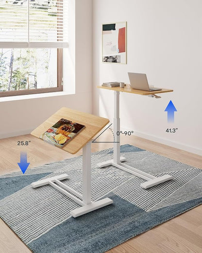 FLEXISPOT H7 PRO Mobile Standing Desk Adjustable Overbed Table Pneumatic - Image 6