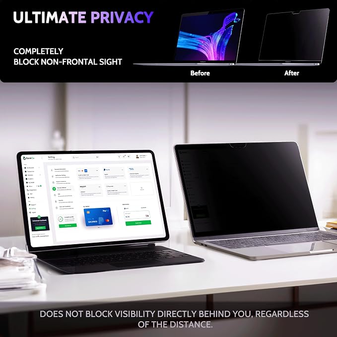 Privacy Screen for MacBook Air 13 Inch & MacBook Pro 13 In, MagicSuction™ - Image 4