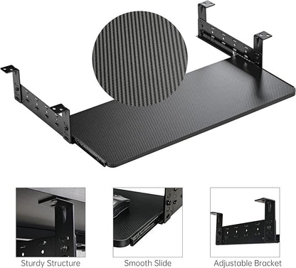 EUREKA ERGONOMIC Adjustable Keyboard Tray Under Desk, 28x11 Inch Large Slide - Image 6