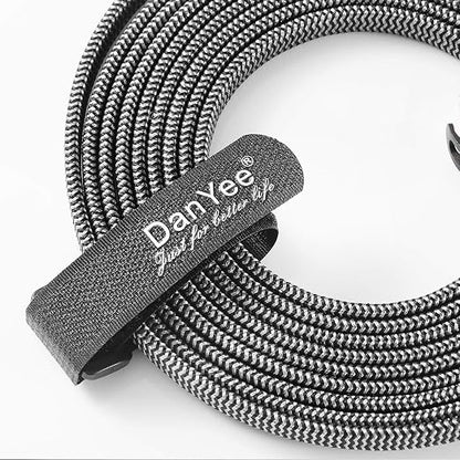 DanYee Cat 8 Ethernet Cable, 15FT Nylon Braided Flat Network Cable High Speed - Image 6