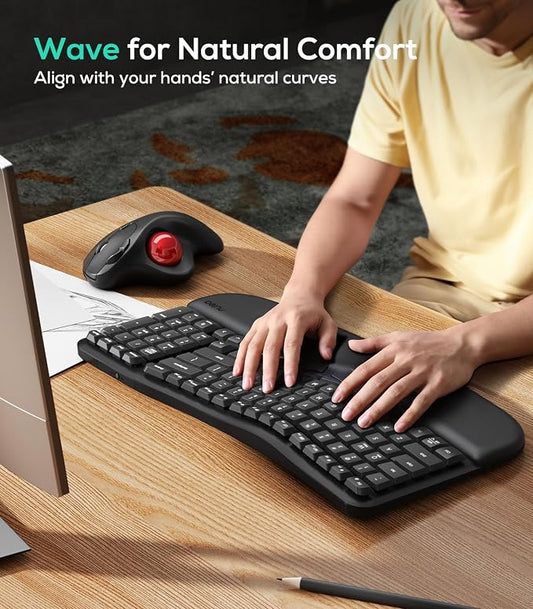 Nulea RT08 Wave Keys Wireless Ergonomic Keyboard - Image 2